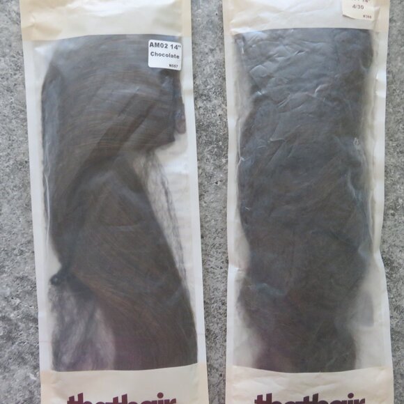 (#110) 2 pack Thathair 14" inches AM01 - 4/30 n AM02 - Chocolate hair extensions - Picture 2 of 4